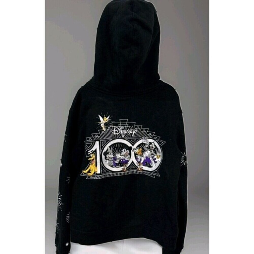 Disney 100th Anniversary Full Zip Up Womans Embroidered Hoodie Size XS Nice A500 - Picture 7 of 7